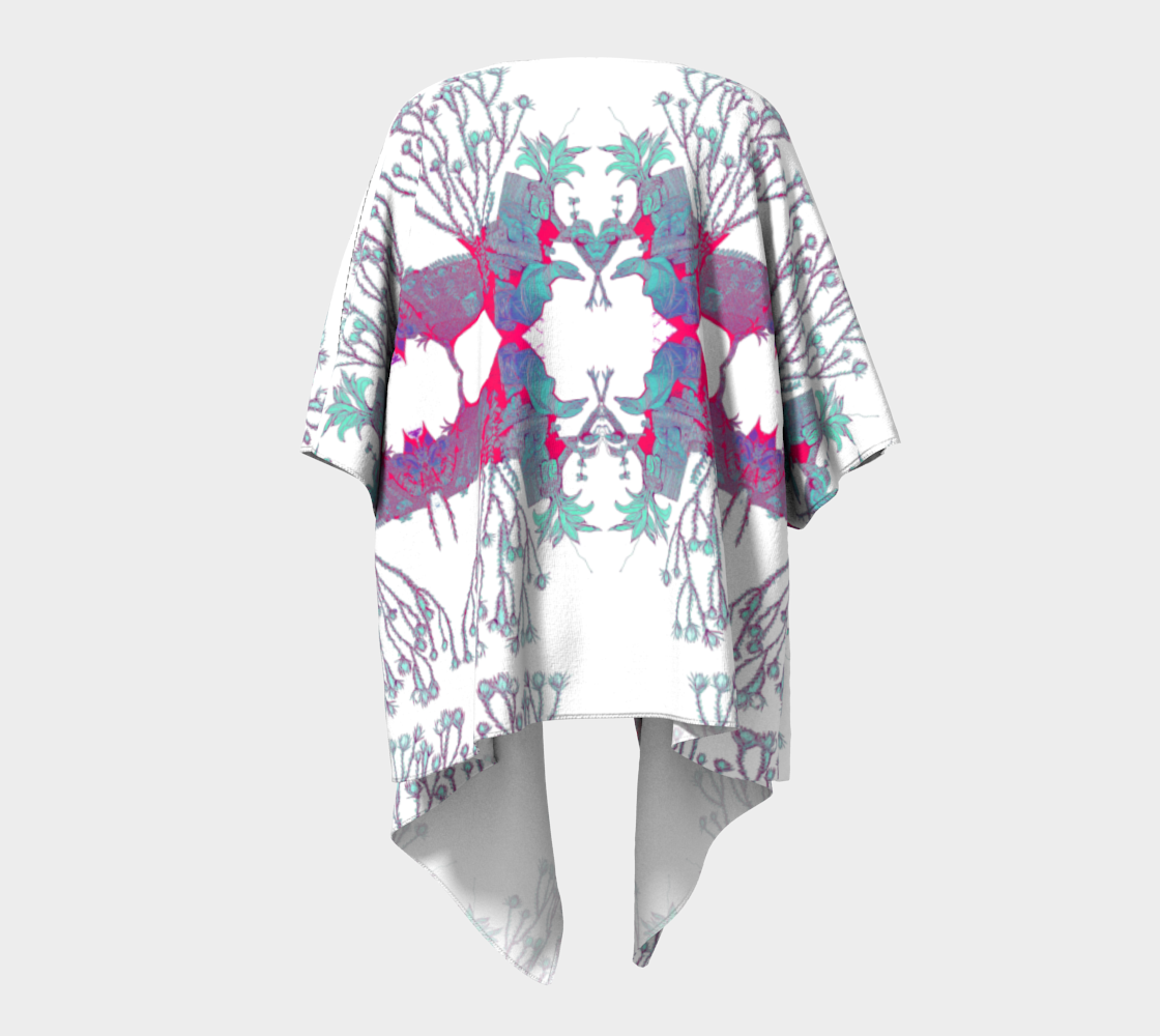 Neon Ice Draped Kimono