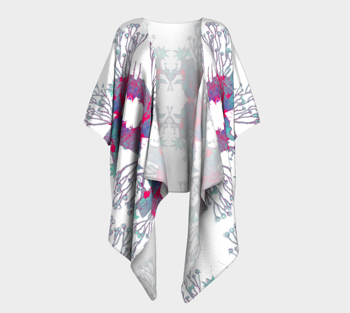 Neon Ice Draped Kimono